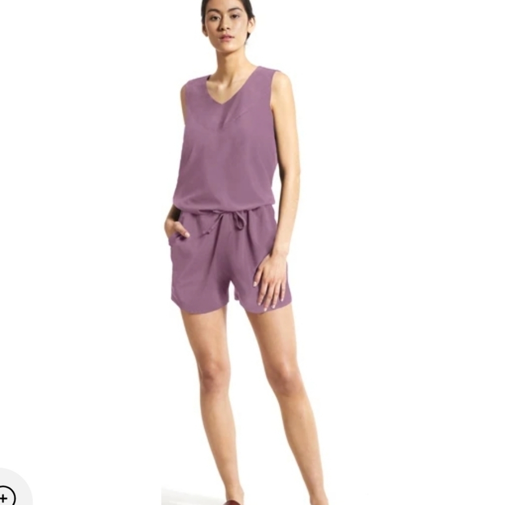 FIG Clothing Burgundy ACE Romper women size M - Picture 3 of 12